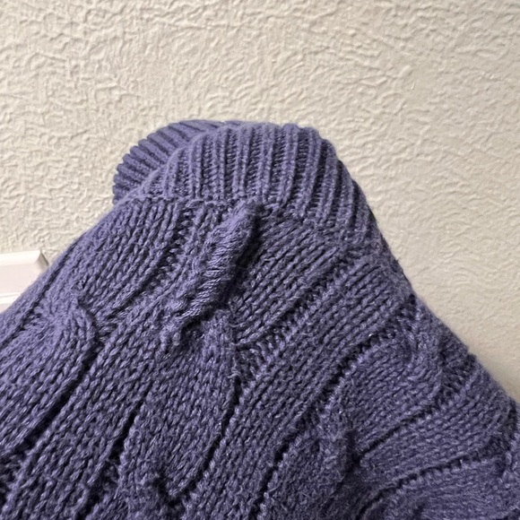 Ralph Lauren Dark Blue Turtleneck Cable Knit Top Size XL - Picture 3 of 5